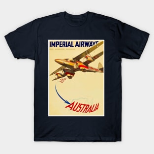 Imperial Airways : Travel from England to Australia Advertising Print T-Shirt